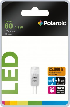 LED G4-E, 1W, 3000K, 80lm, 25.000h
