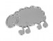 Lampa 3D-Emblem SHEEP, selbstklebend