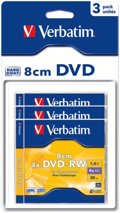DVD+RW 1,46GB 4X 8CM 3er JC