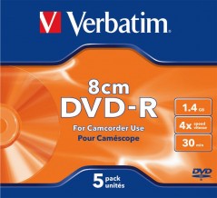 DVD-R 1,46GB 4X 8CM 5er JC Promopack(5Pezzo)