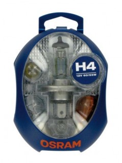 OSRAM-Lampenset, 12V H4, 6 Lampen, 3 Sicherungen, in Kunststoffb